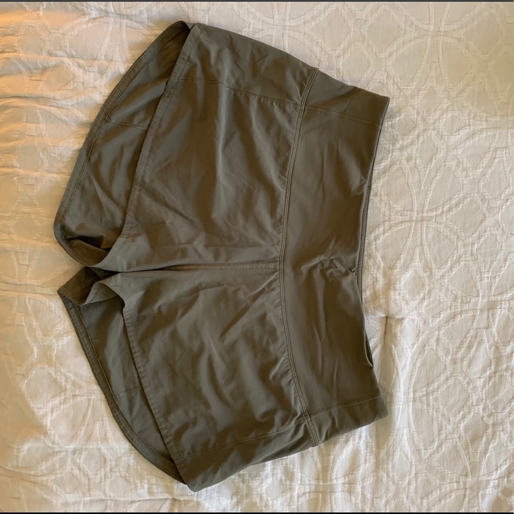 Lululemon speed up shorts 4” grey sage sz 10